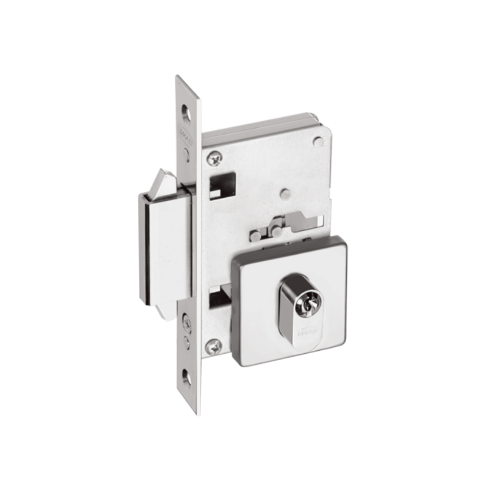 Fechadura Porta De Correr 2441 Inox Escovado - Banheiro