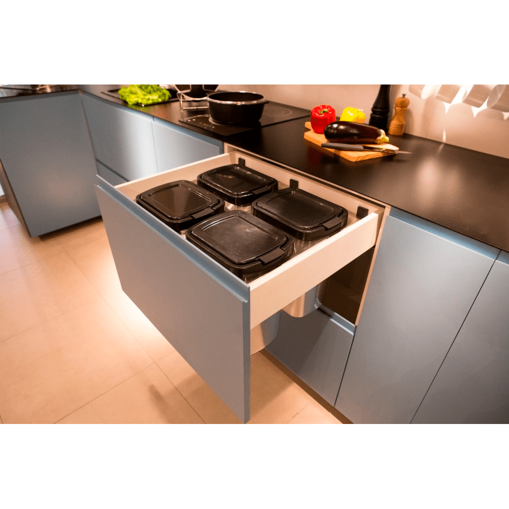 Lixeira Destine C/ 4 Baldes 4322 Inox - MASUTTI