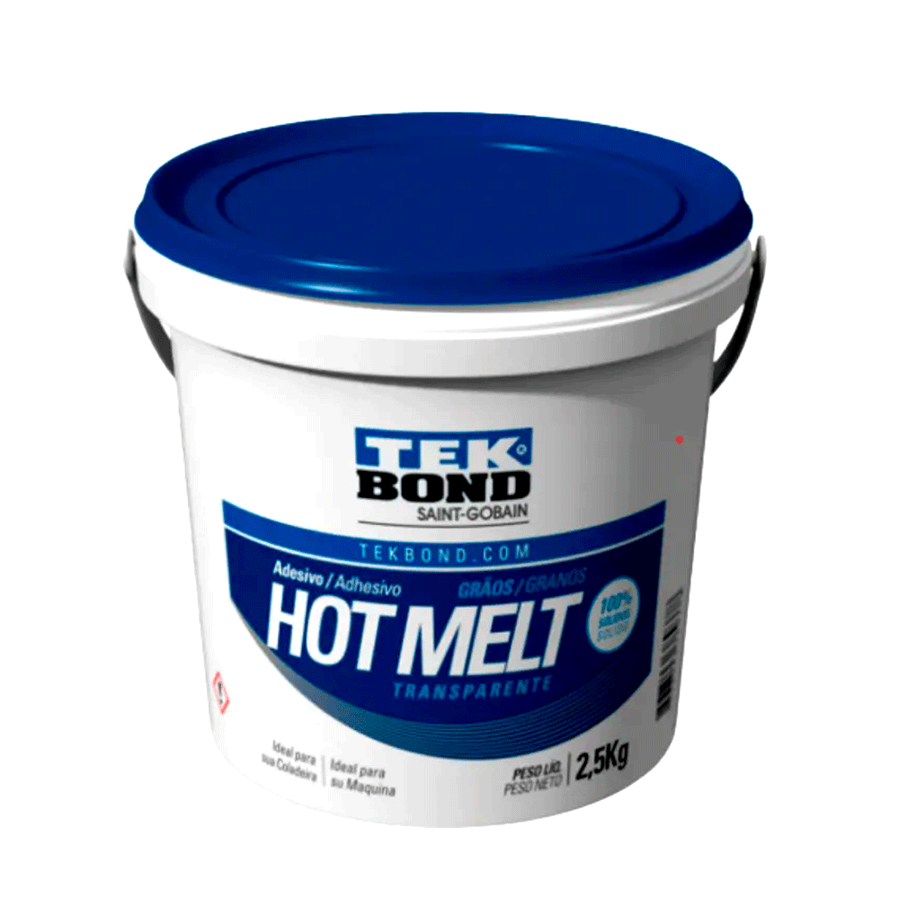 Cola Grão Transparente 2,5kg Hotmelt - Tekbond