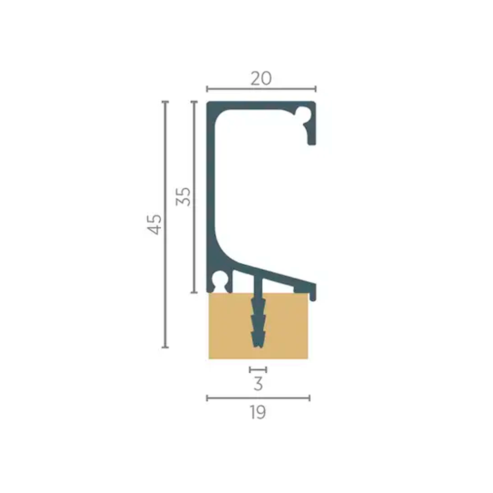Ponteira RM046/154 Direito/Esquerdo Inox Mate 6 Metros - Rometal