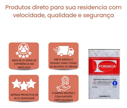 Diluente Para Cola De Contato 5l Fórmica