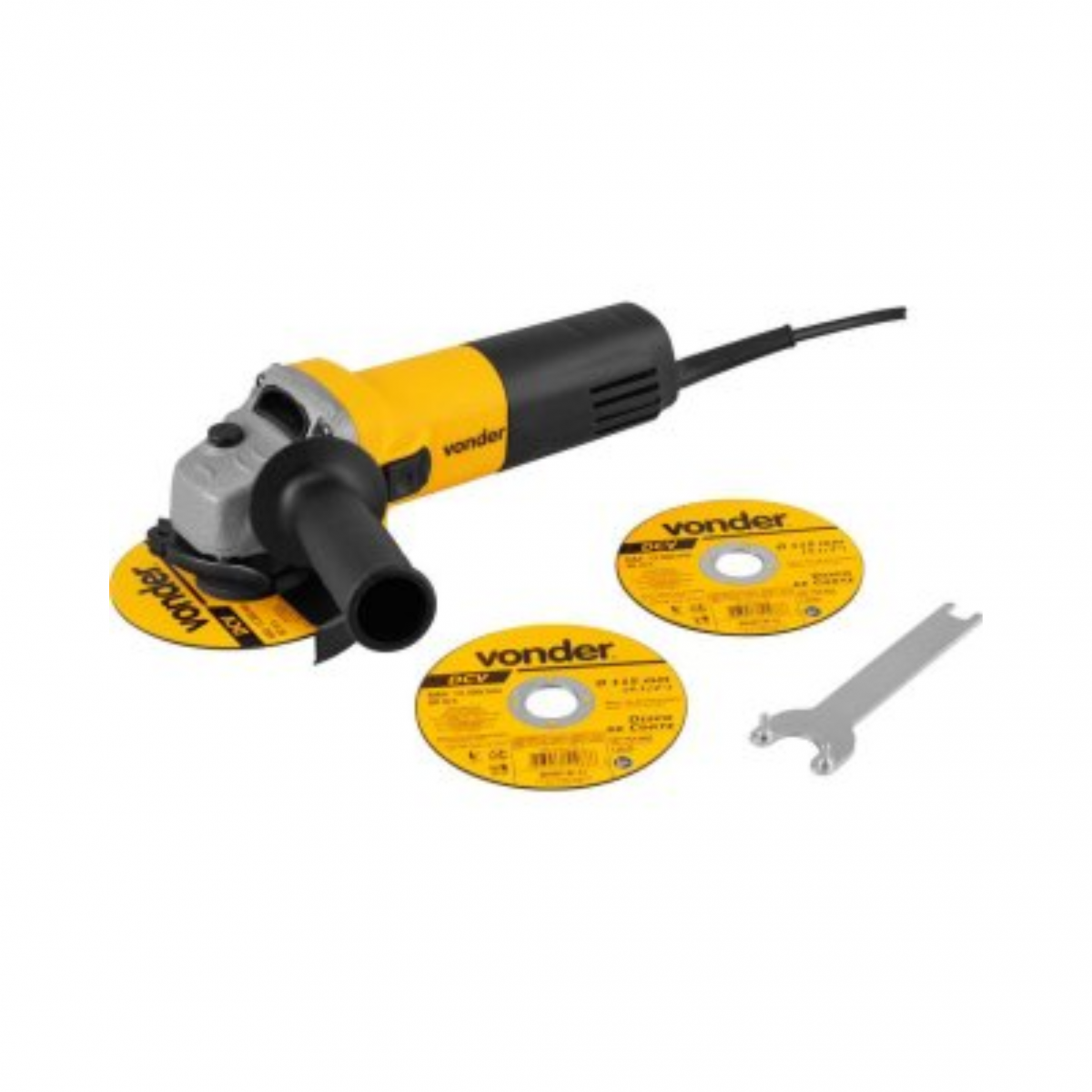 Esmerilhadeira Angular 4.1/2 650W 127V com 03 Discos EAV - Vonder