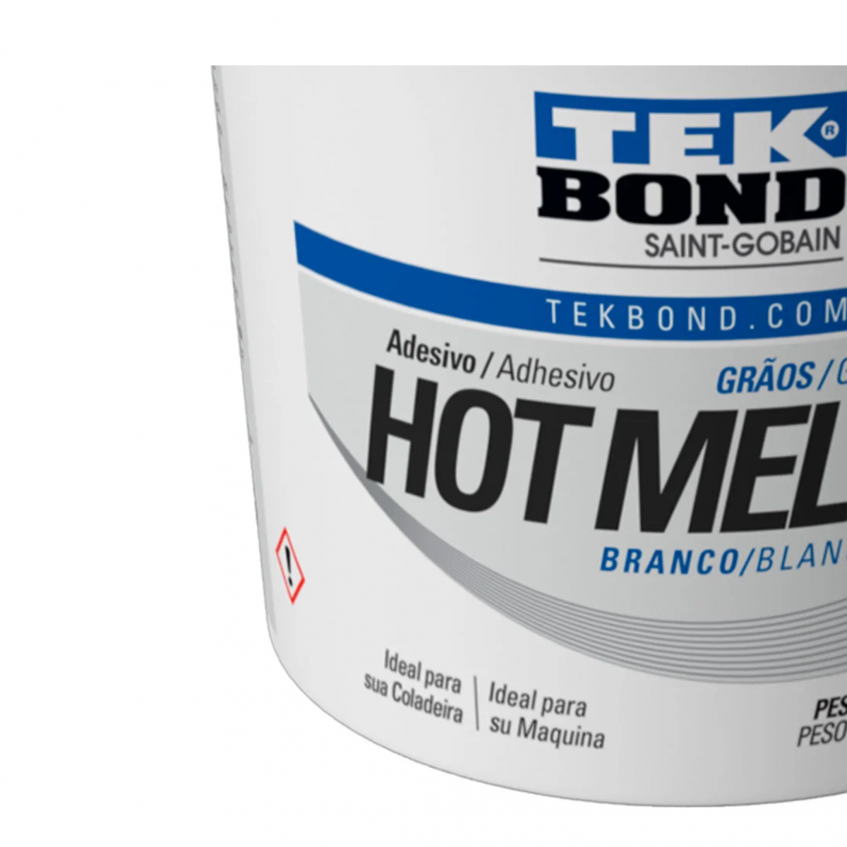 Cola Hot Melt Grãos Branco 2,5KG - Tekbond
