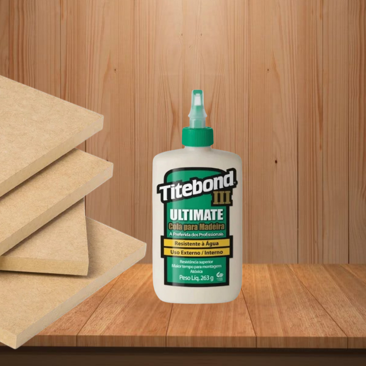 Cola Para Madeira Titebond III Ultimate Wood Glue 263g