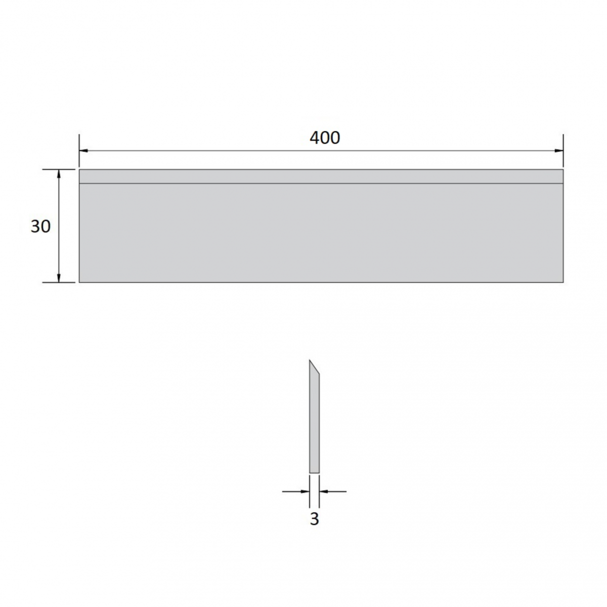 Faca Para Desempeno 400 X 30 X 3 5050.31 Indfema