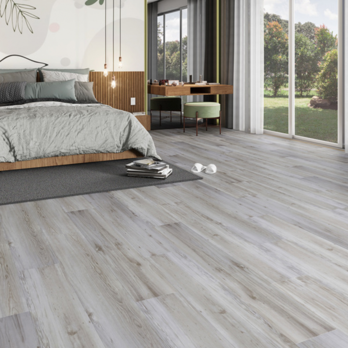 Piso Laminado Eucafloor Prime Click Fresno Decapê (Cx.2,14m²)