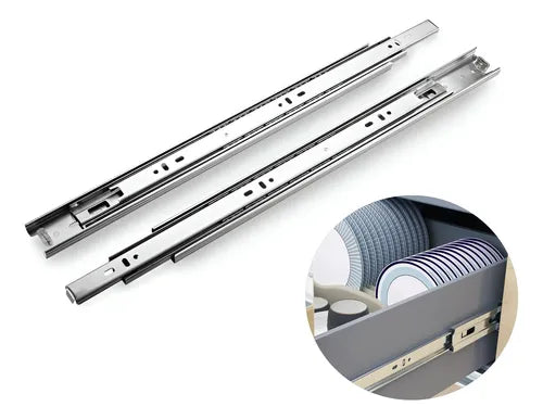 Corrediça Trilho Gaveta Gold Telescópica 400mm Super Ligth