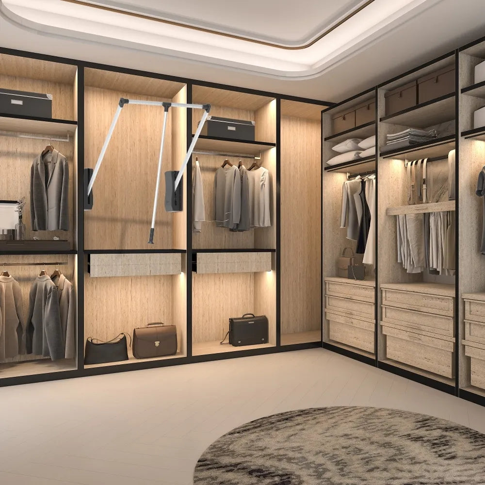 Cabideiro Extensível Basculante Para Guarda Roupa de 830 a 1150mm