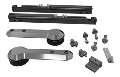 Sistema Evo P/ Portas De Passagem Cromado Brilho 2m Rometal