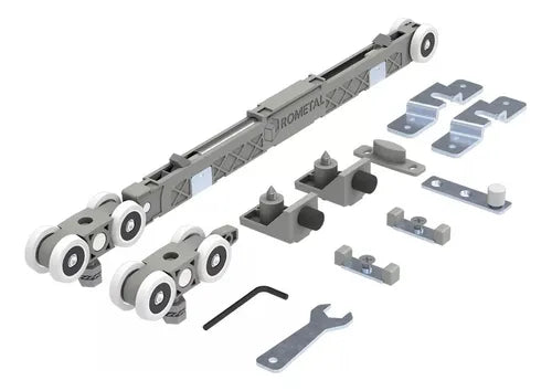 Kit RO Sistema Porta De Correr Rometal Top Max Até 80kg