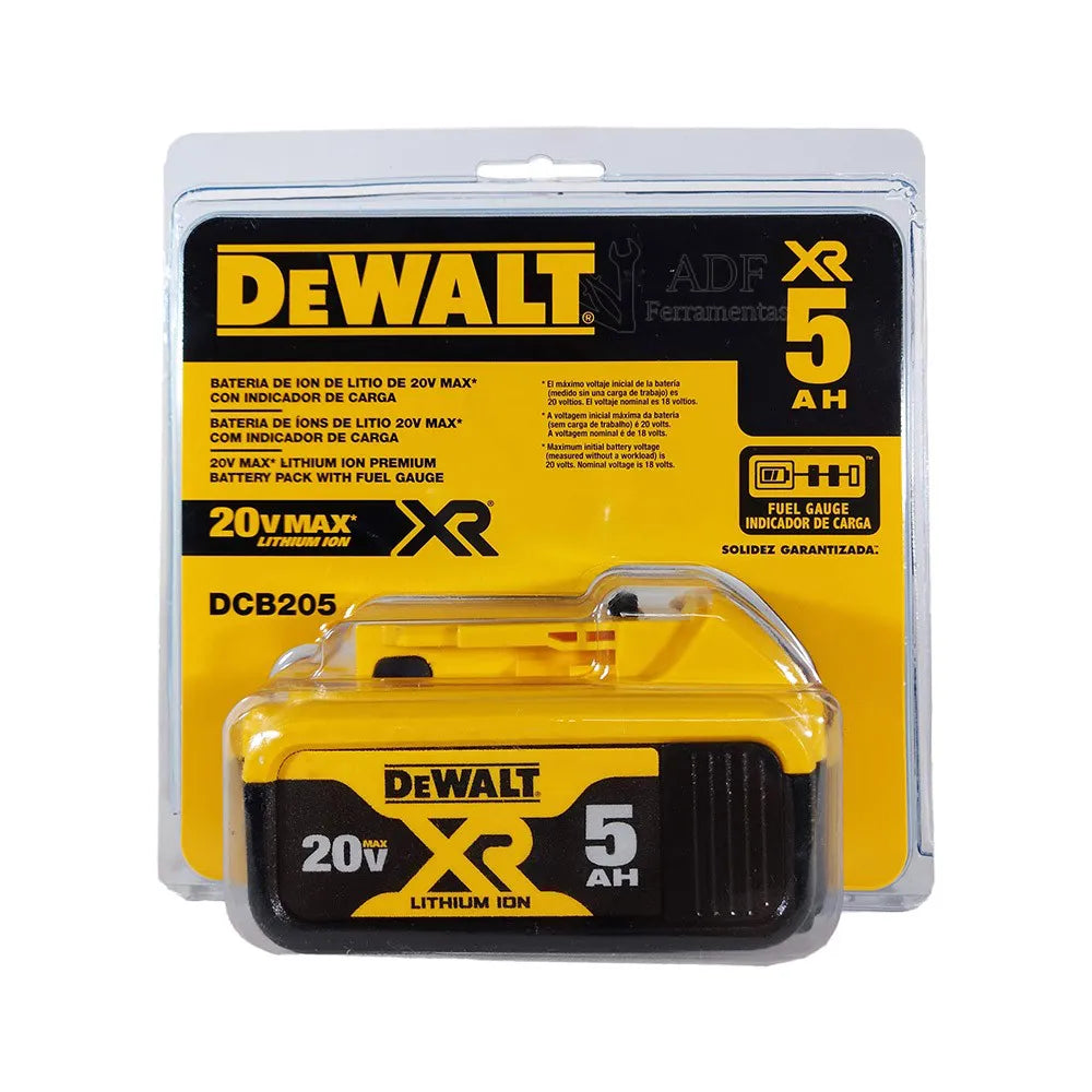 Bateria 20v Max Li-ion Premium Xr 5.0ah Dcb205-b3 - Dewalt