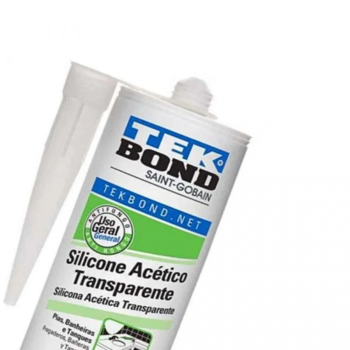 Silicone Acético Transparente Tubo 256g/270ml - TekBond