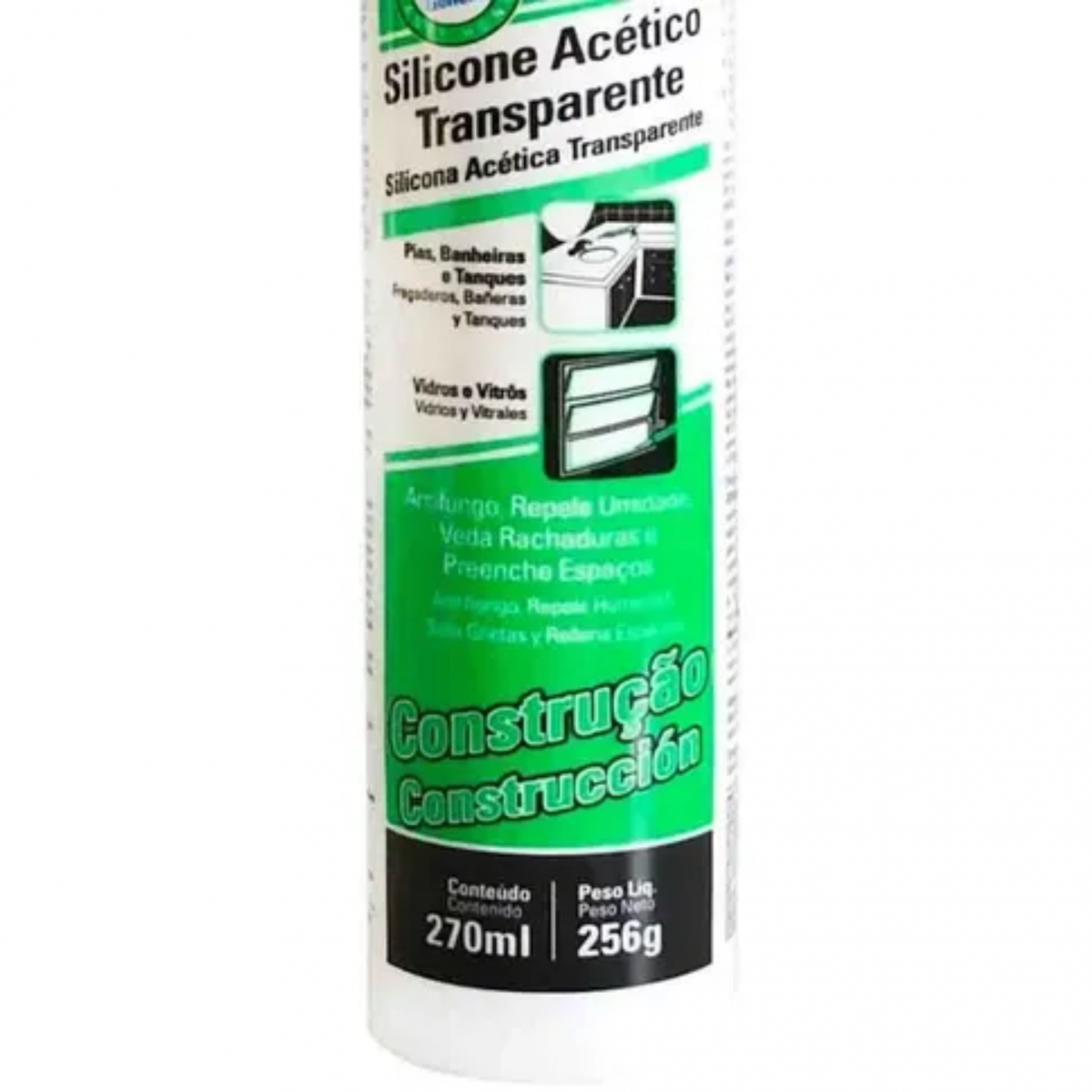 Silicone Acético Transparente Tubo 256g/270ml - TekBond