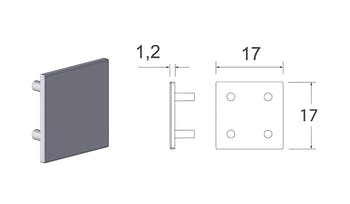 Ponteira 50 de Perfil Acab Thin 01 Anodizado - Alternativa