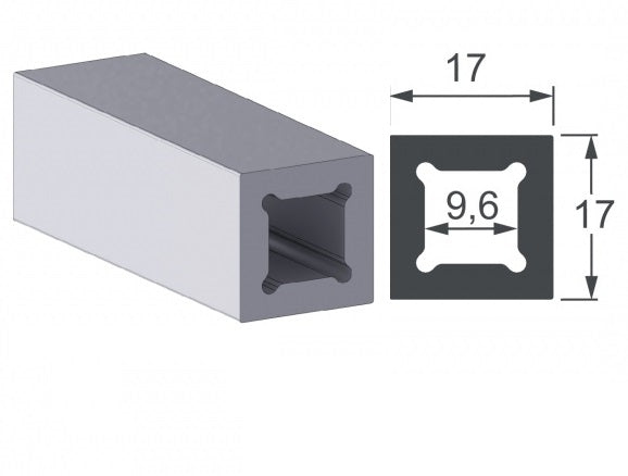 Ponteira 50 de Perfil Acab Thin 01 Anodizado - Alternativa