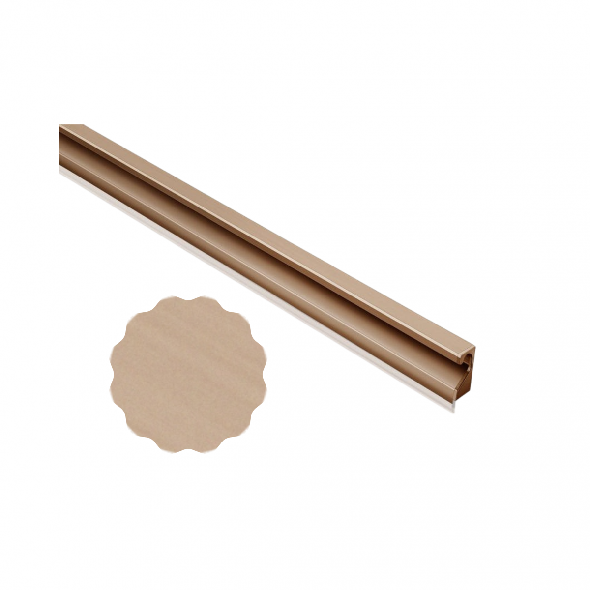 Perfil Puxador Collegato 15MM Castano - Archi