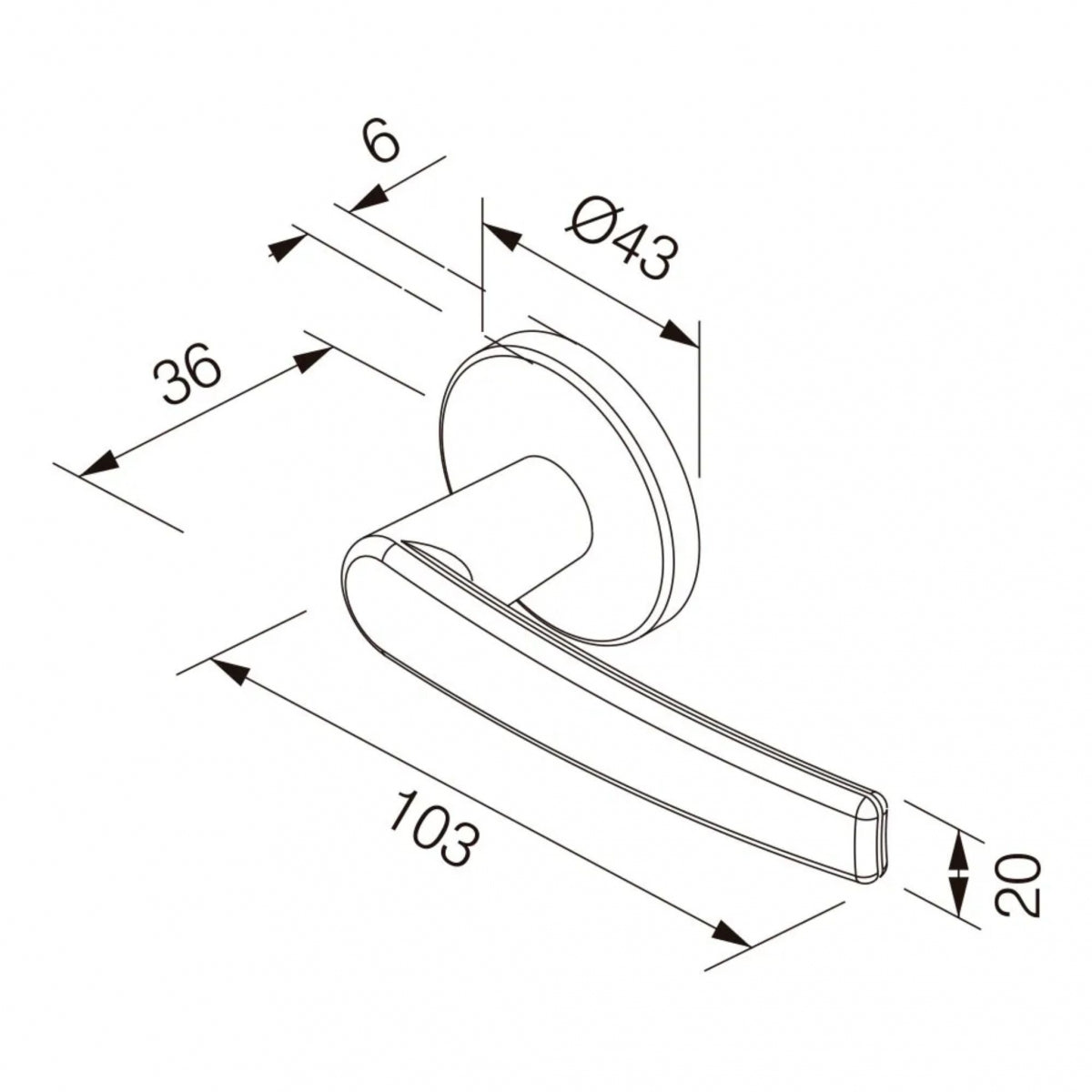 Fechadura P/ Banheiro Concept 401b - Interna
