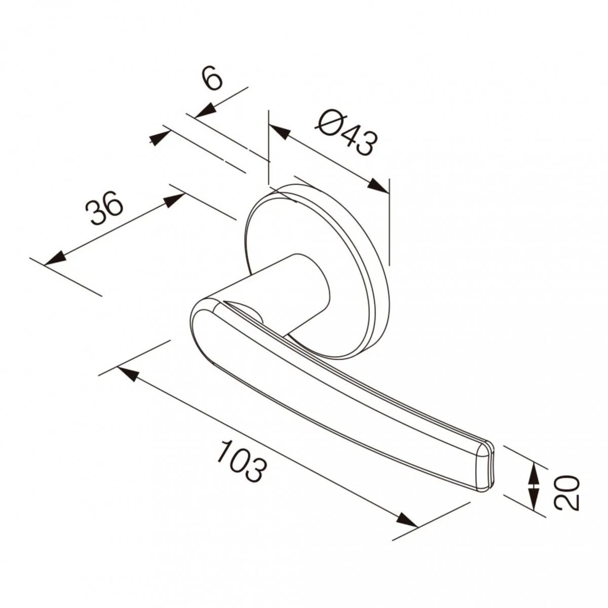 Fechadura P/ Banheiro Concept 403b - Interna