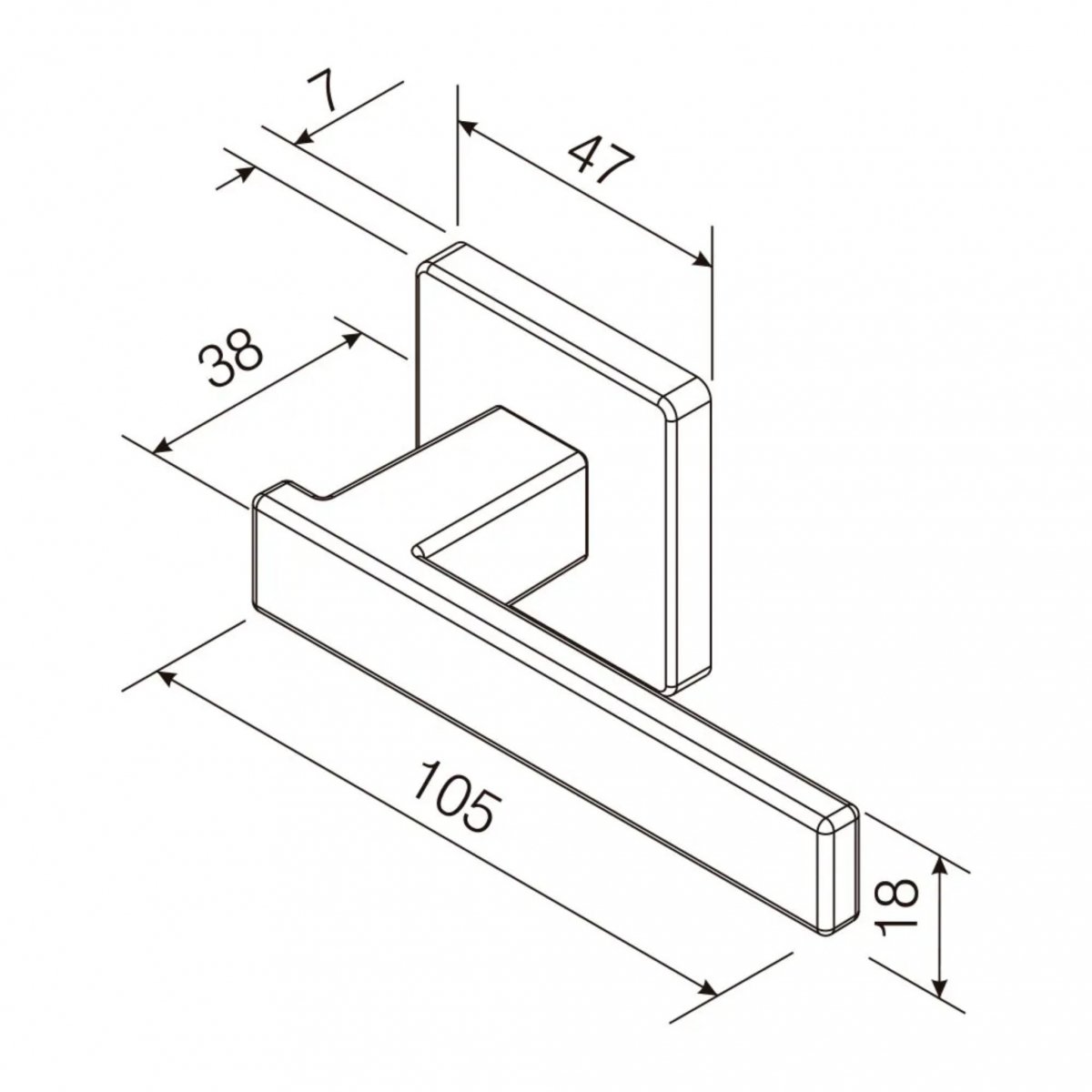 Fechadura P/ Banheiro Concept 408b Cromado - Interna