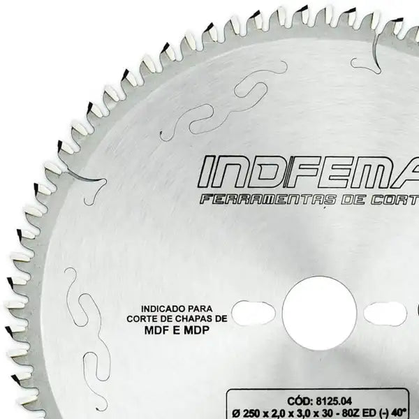 Disco De Serra 250mmx30mm 80 Dentes - Indfema