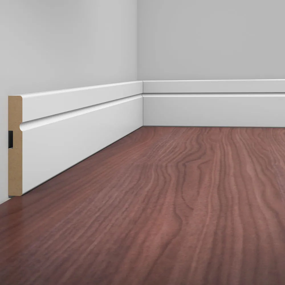 Rodapé Estilo Branco C/Friso 100x2400mm