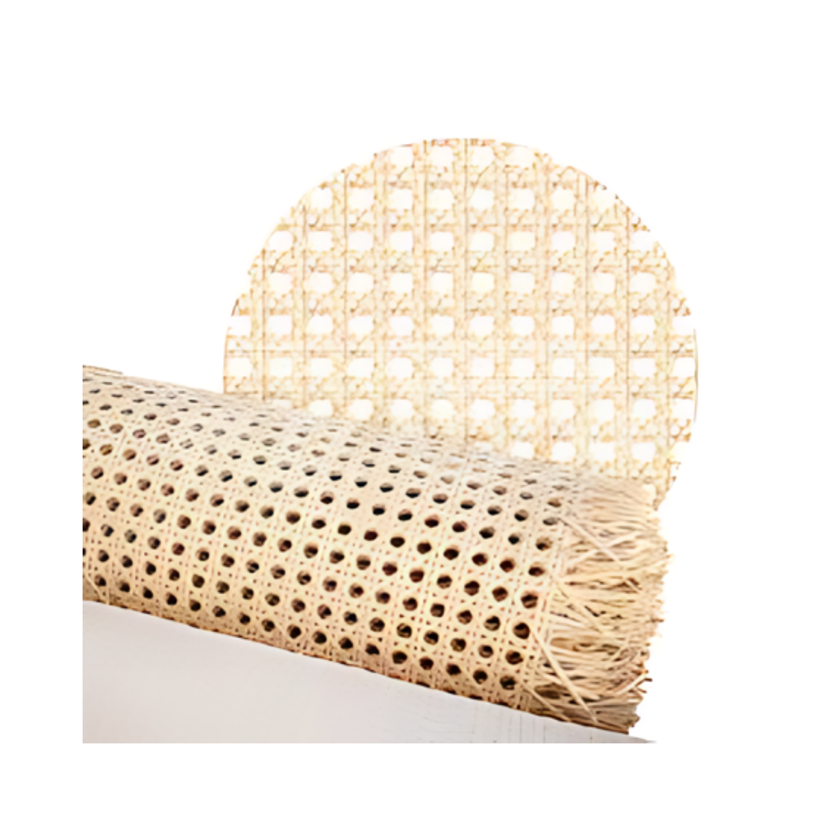Palha Indiana Rattan Sextavada Tela Natural 1Mt X 50Cm - Componentes