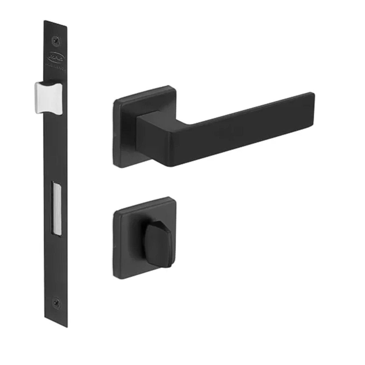 Fechadura Tess WC Preto - Banheiro
