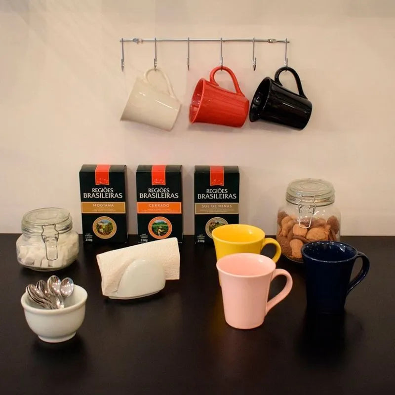 Porta Xícaras Lateral 2310 Cromado 06 Ganchos - Masutti